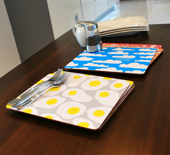 Colourful placemats