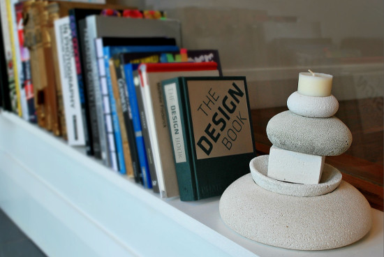 cement candle holder