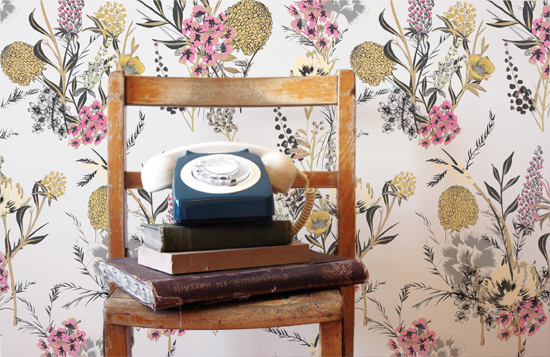 Blog- Vintage Meadow Wallpaper