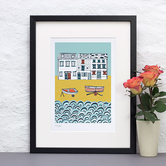LIFE-BY-THE-SEA-FRAMED-PRINT