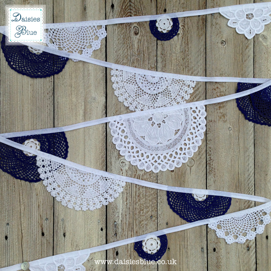 Vintage Crochet Doily Bunting