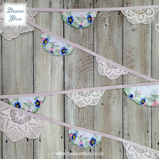 Vintage Crochet Doily Bunting