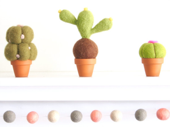 DIY Felting cactus