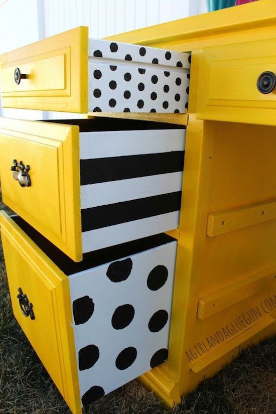 upcycling yellow furniture