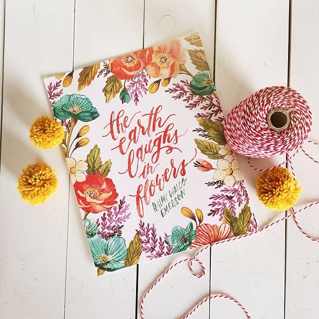 Floral & Flowing Typography - Annie Mertlich