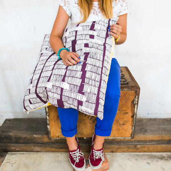 Sketchy Stems Large Reversible Cushion Cover