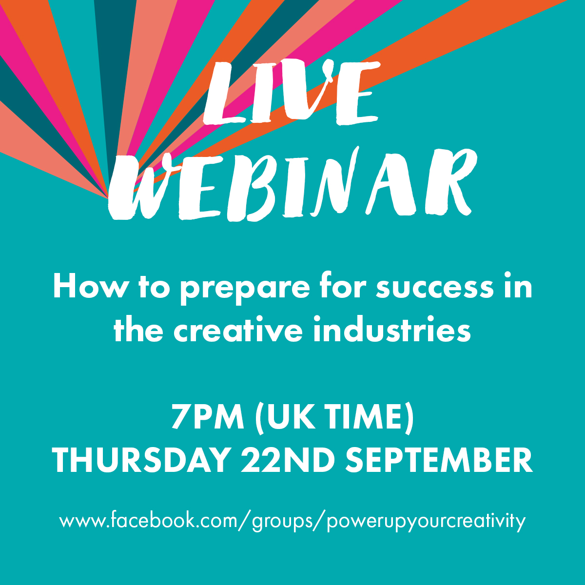 LIVE WEBINAR 10 ways to prepare for creative success