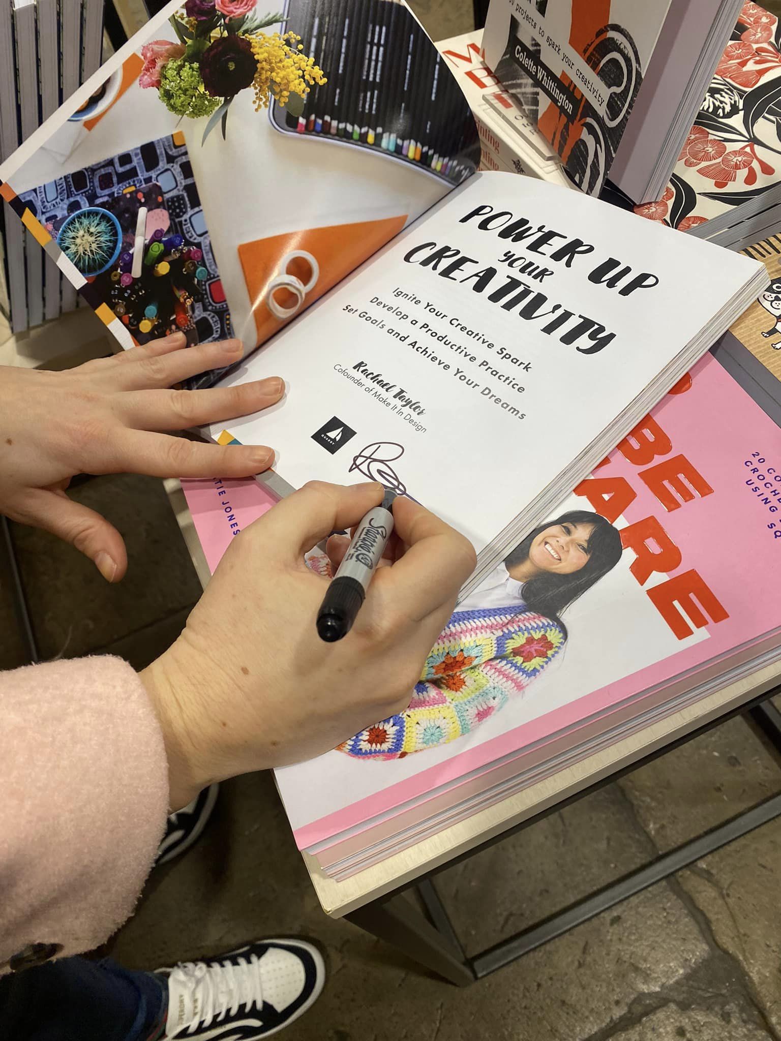 Signing books in Tate Liverpool!